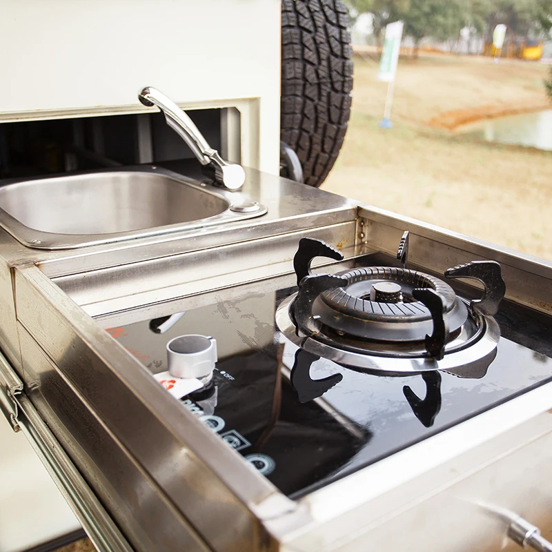 Off-Road Comfortable Folding Camping Trailer With Kitchen