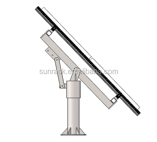 Регулируемое Однополюсное крепление солнечной панели с винтовой нижней пластиной