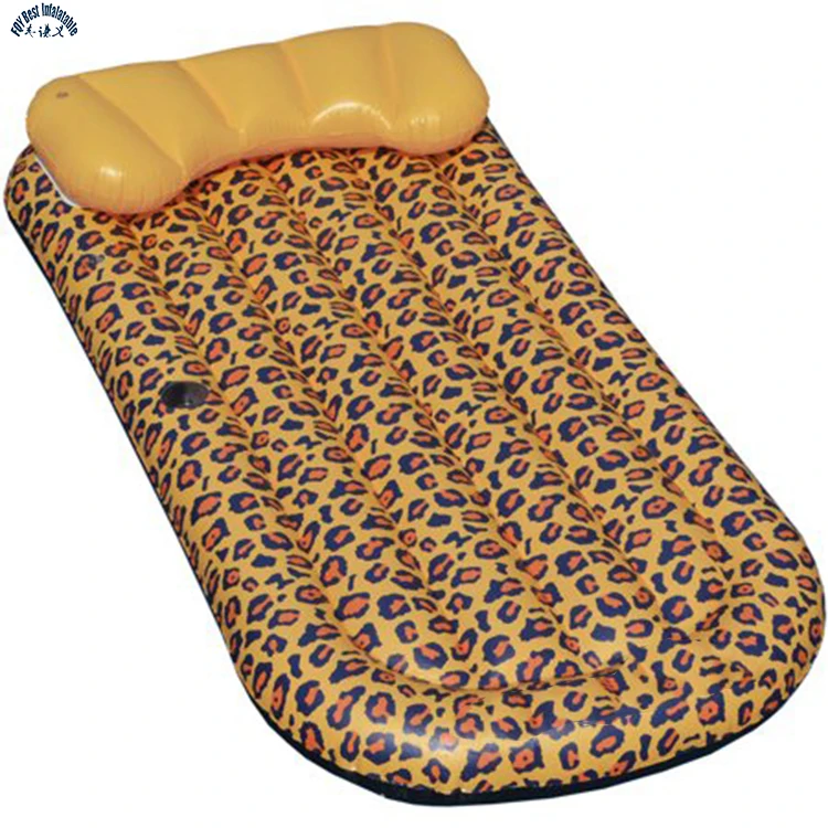 Лучшая цена красивый Гепард коврики Lounge надувные плоты строки логотип бассейн поплавки для оптовая продажа