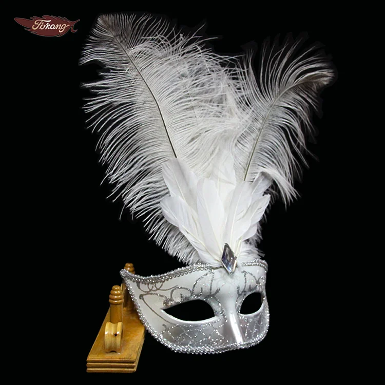 Party City Masquerade Masks With Ostrich Feather Decoration