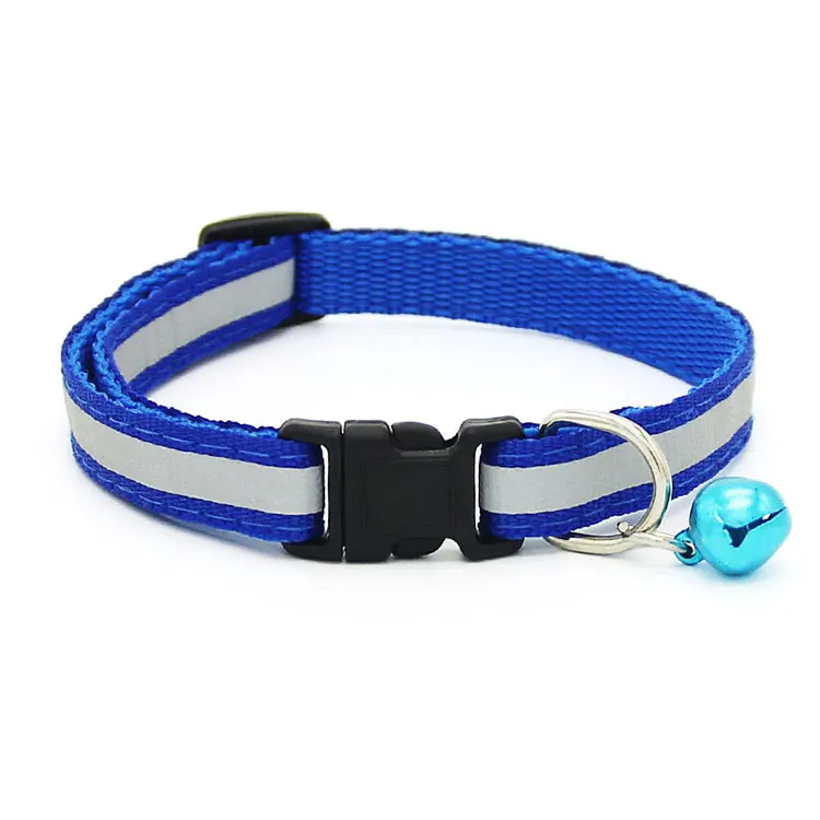 Wholesale 1.0cm cheap 12 colors basic small dog cat collar reflective