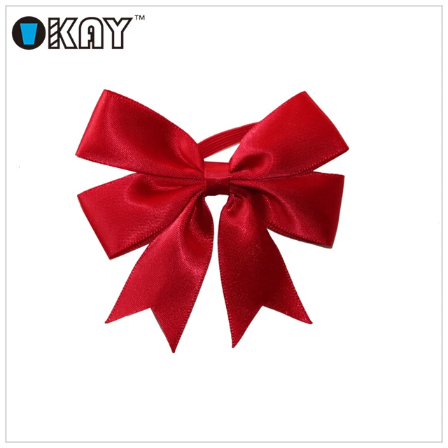 Готовые Эластичные Мини атласные банты с эластичной петлей