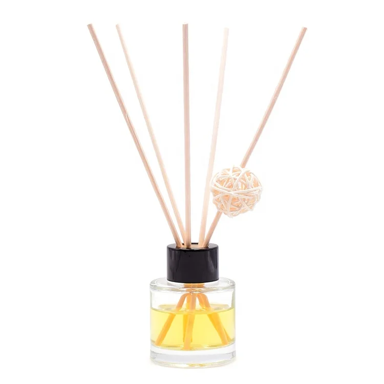 Factory Selling 50ML Clear Empty Round Reed Attar Diffuser Glass Bottle for Home