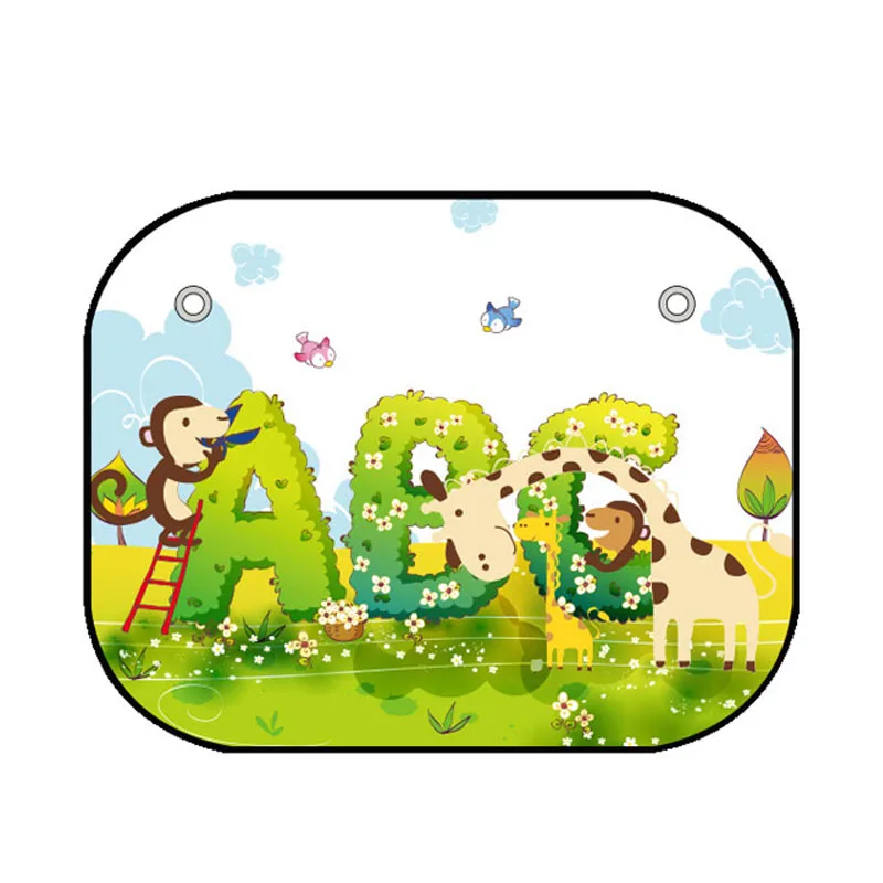 Car Window Foldable Cartoon Sunshade with Suction Cup