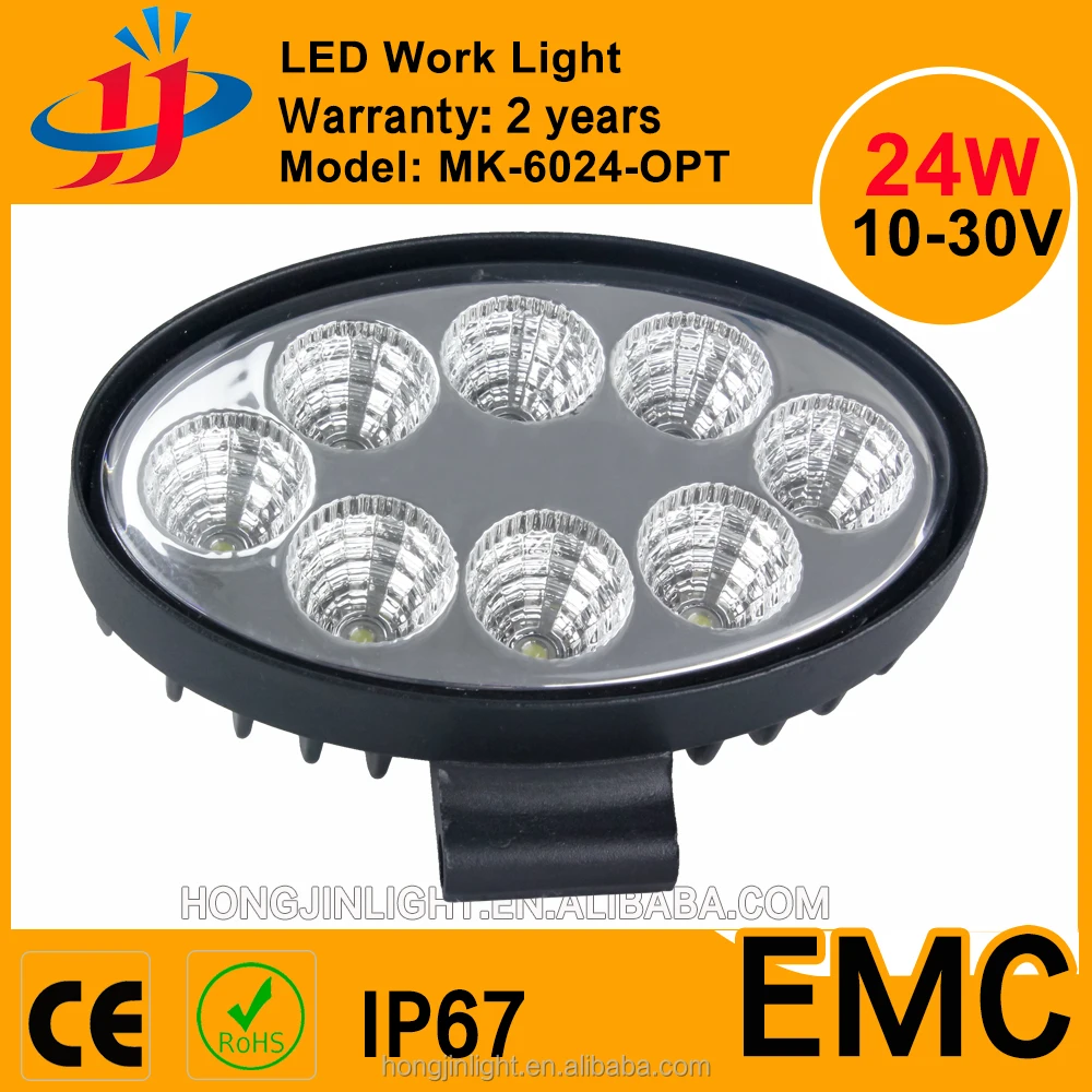 
Wholesale 12v 24v 24w 4.3inch Oval led work light spot / flood beam cars atv IP67 led headlight 