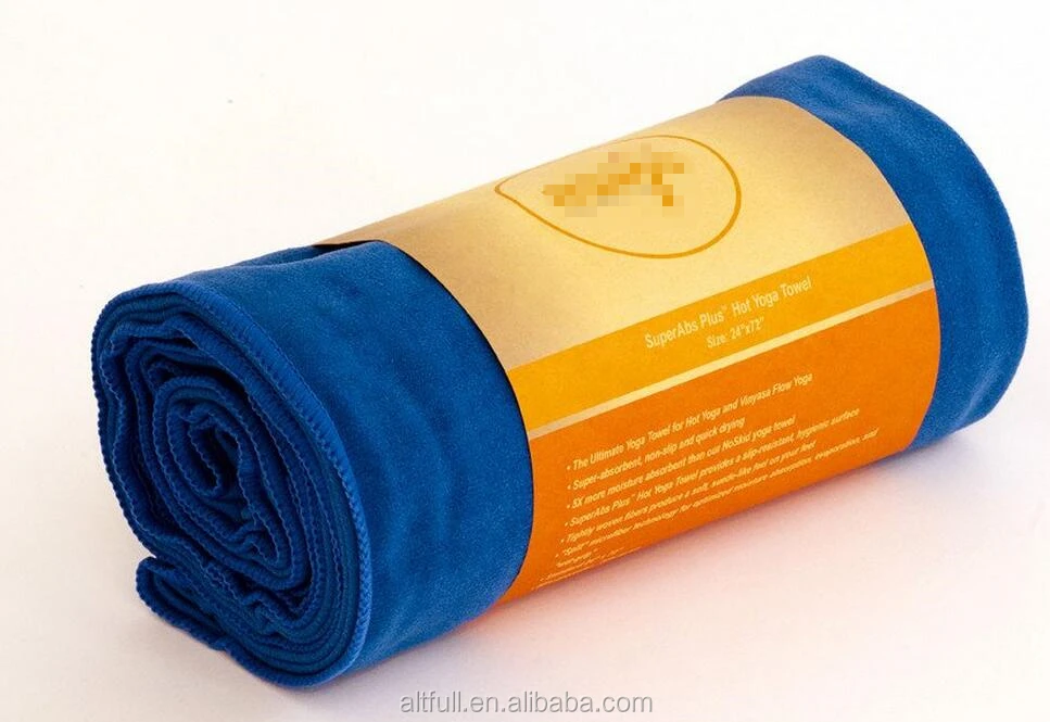 Wholesale premium quality quick drying OEM sport hot yoga towel with paper tape