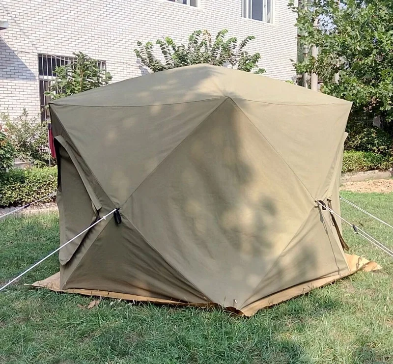 Pop Up Hub Quick Open Winter Ice Cube Fishing Tent