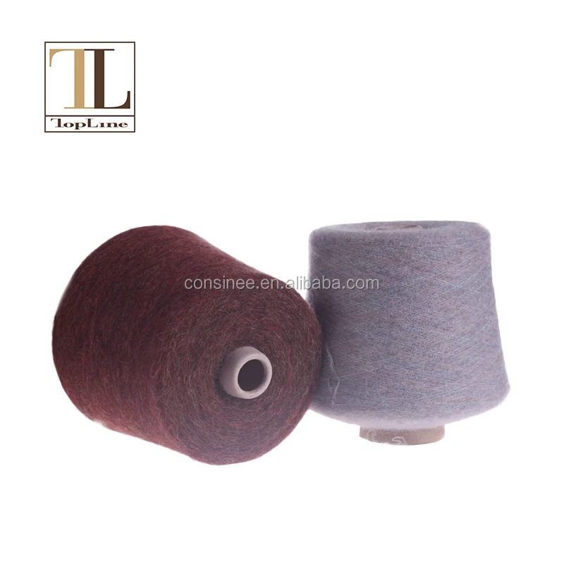 Alpaca Merino Nylon blended dyed brushed yarn for knitting