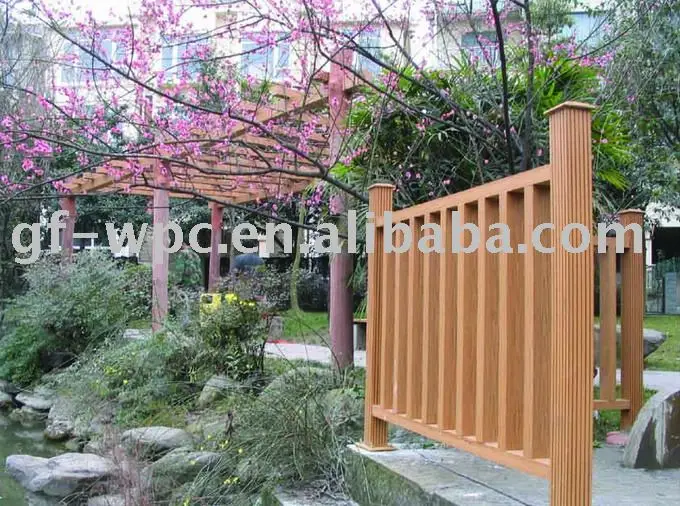 outdoor wood plastic composite wpc fence post pergola fence slats