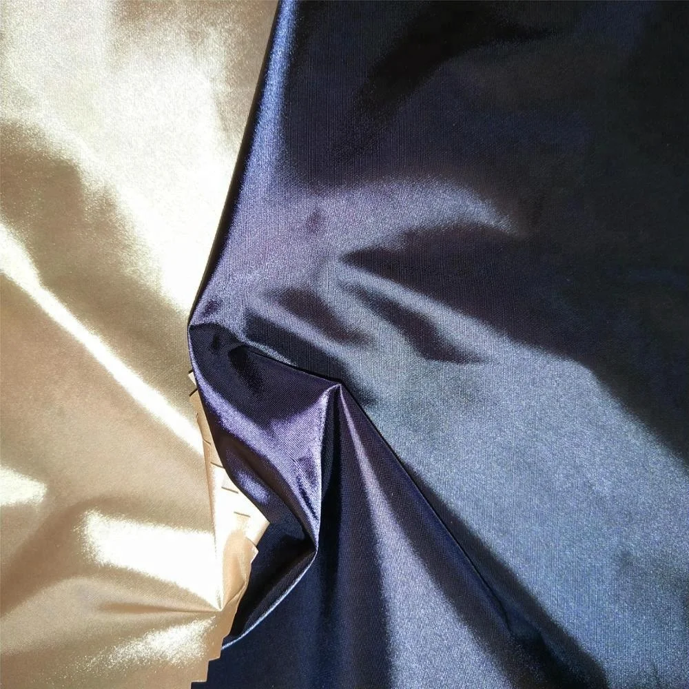 China manufacture100%nylon 480T Black silk nylon taffeta Stain Fabric