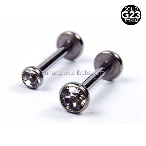 Пирсинг для губ с внутренней резьбой, ювелирные изделия из титана G23 Monroe Stud