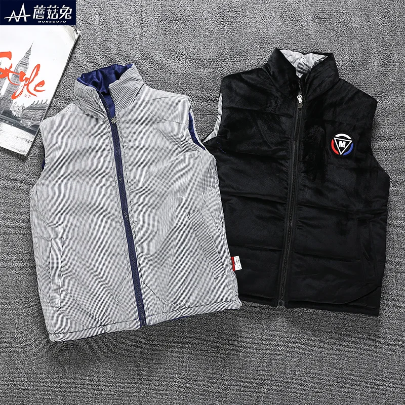 
OEM Children Boy Waistcoat Winter Padding Vest Warm Clothing Boys Reversible Waistcoat 