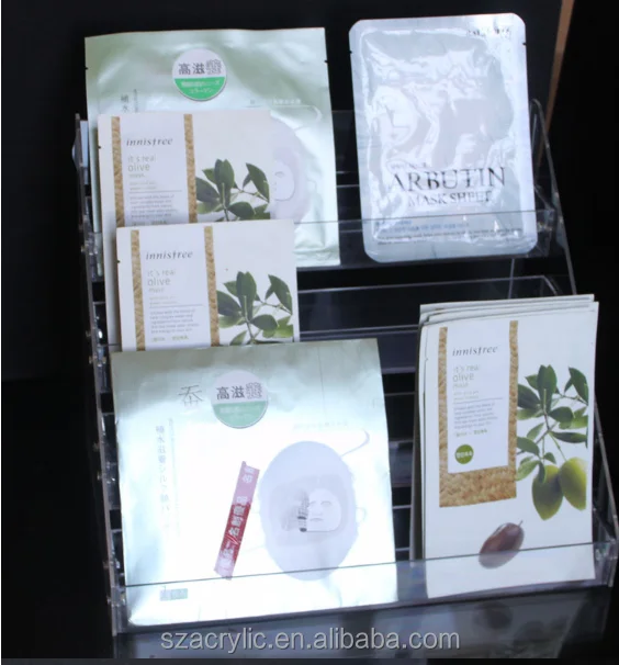Custom Acrylic facial cleanser display rack cosmetic holder