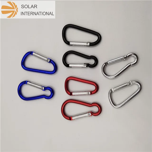 Colorful aluminum D shape & The gourd shape  carabiner hook