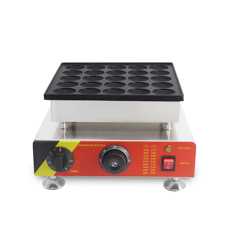 CE Approved 25 pcs commerical machine for making pancakes,mini pancakes waffle machine poffertjes grill