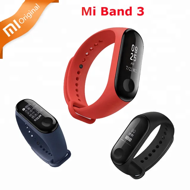 монитор сердечного ритма фитнес-трекер 0 78 дюймов экран OlED для Xiaomi Mi Band 3 часы Smart браслет оригинальный miband
