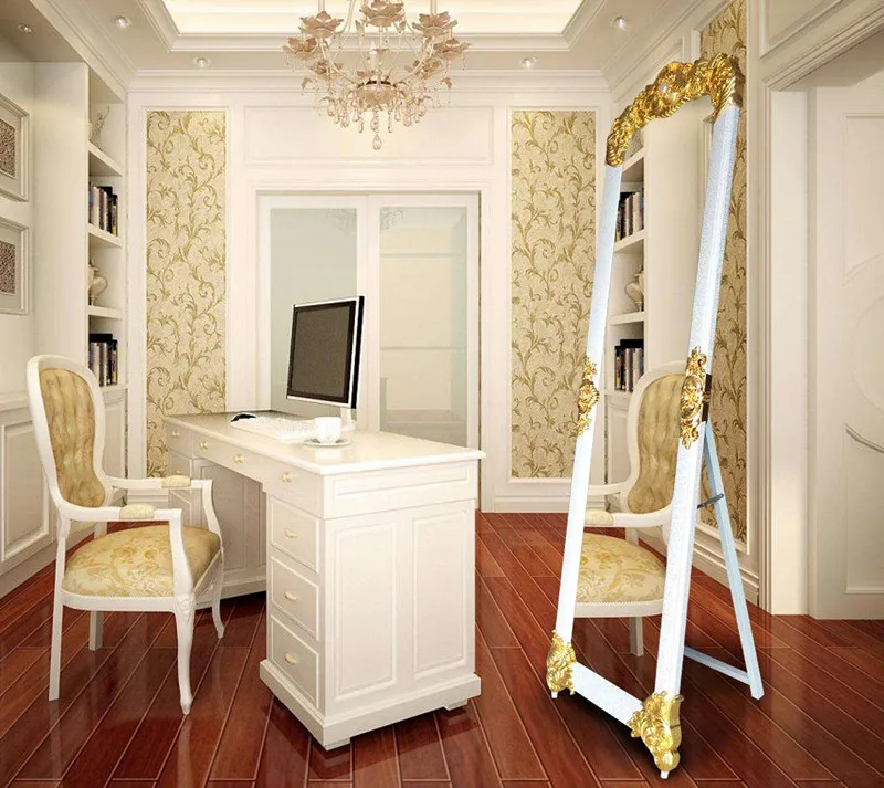 Floor standing mirror wooden framed full length mirror