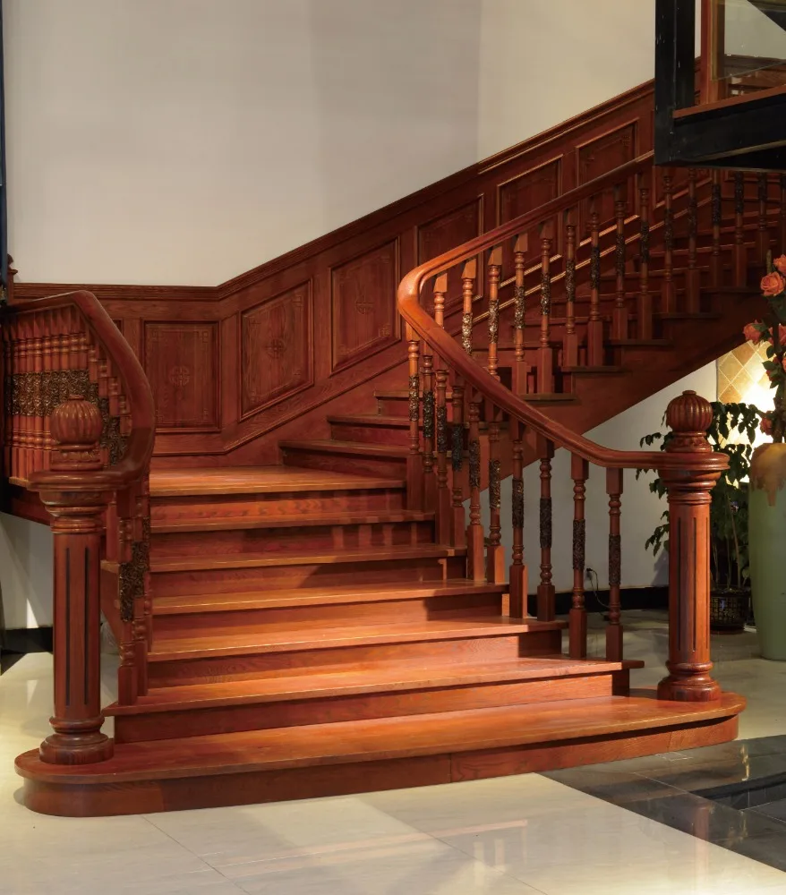 Solid Wood Stair Material and Solid Wood Stair Part Material Stair