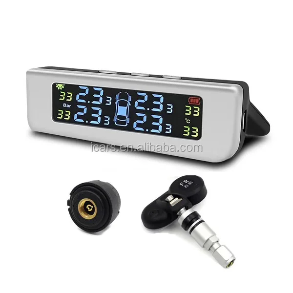 Внутренние и внешние датчики на солнечной энергии, TPMS для шин с USB-портом, цифровой шинный манометр 2018