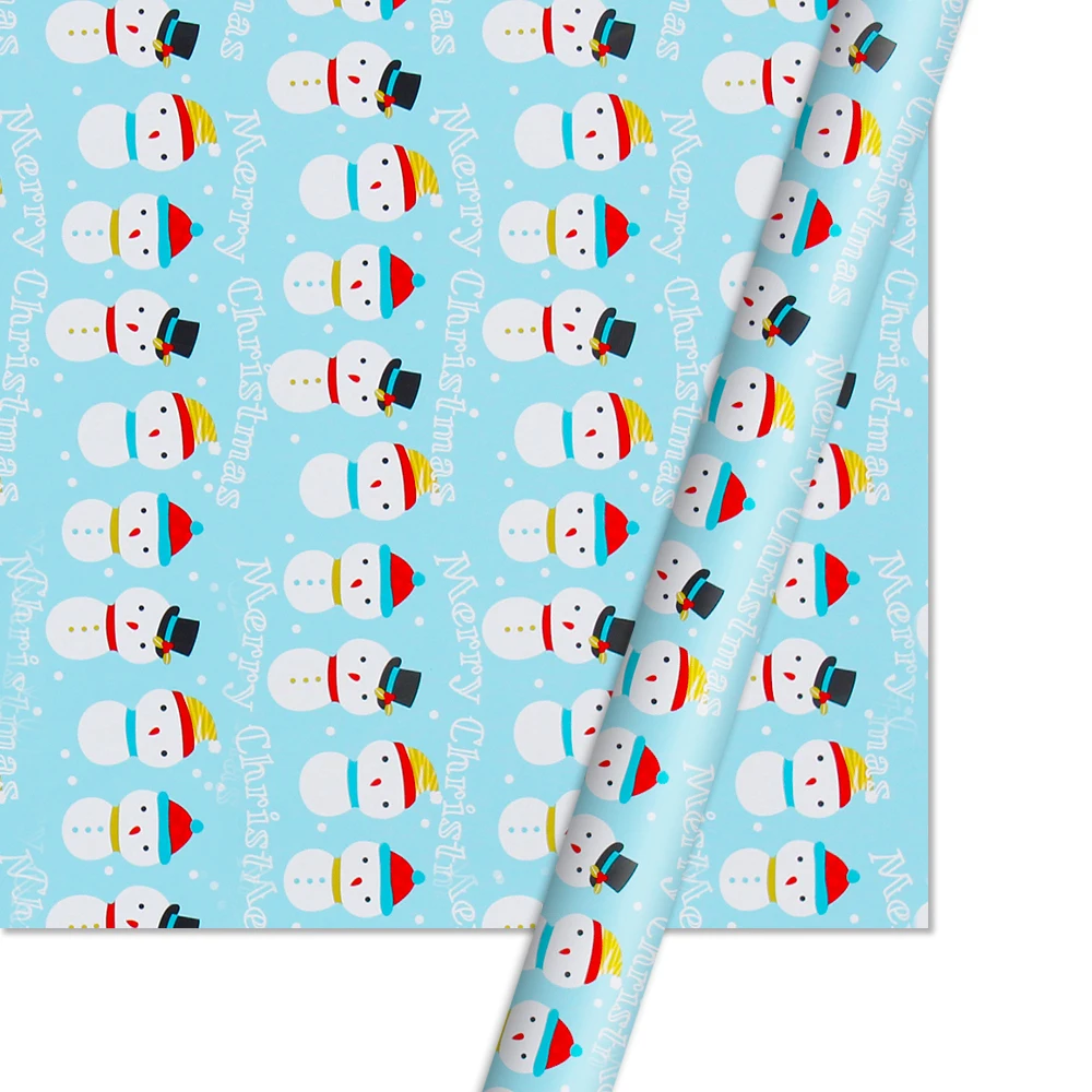 
wholesale printed father christmas gift wrapping paper roll/sheet 