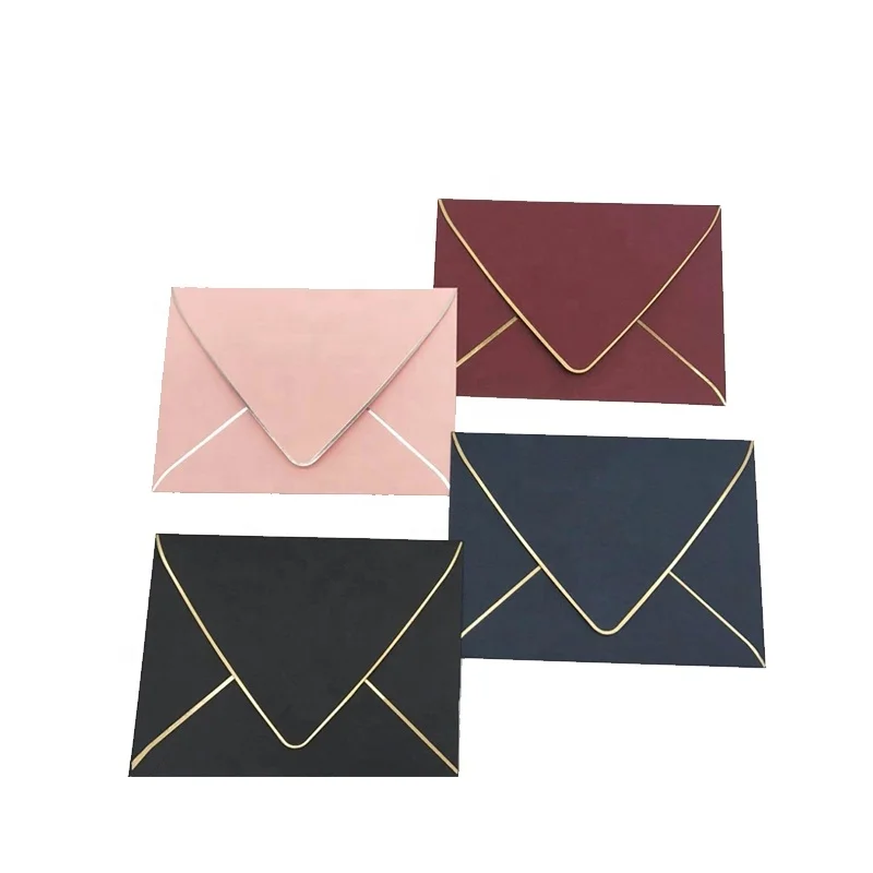 Высококачественный конверт из золотой фольги с надписью на заказ