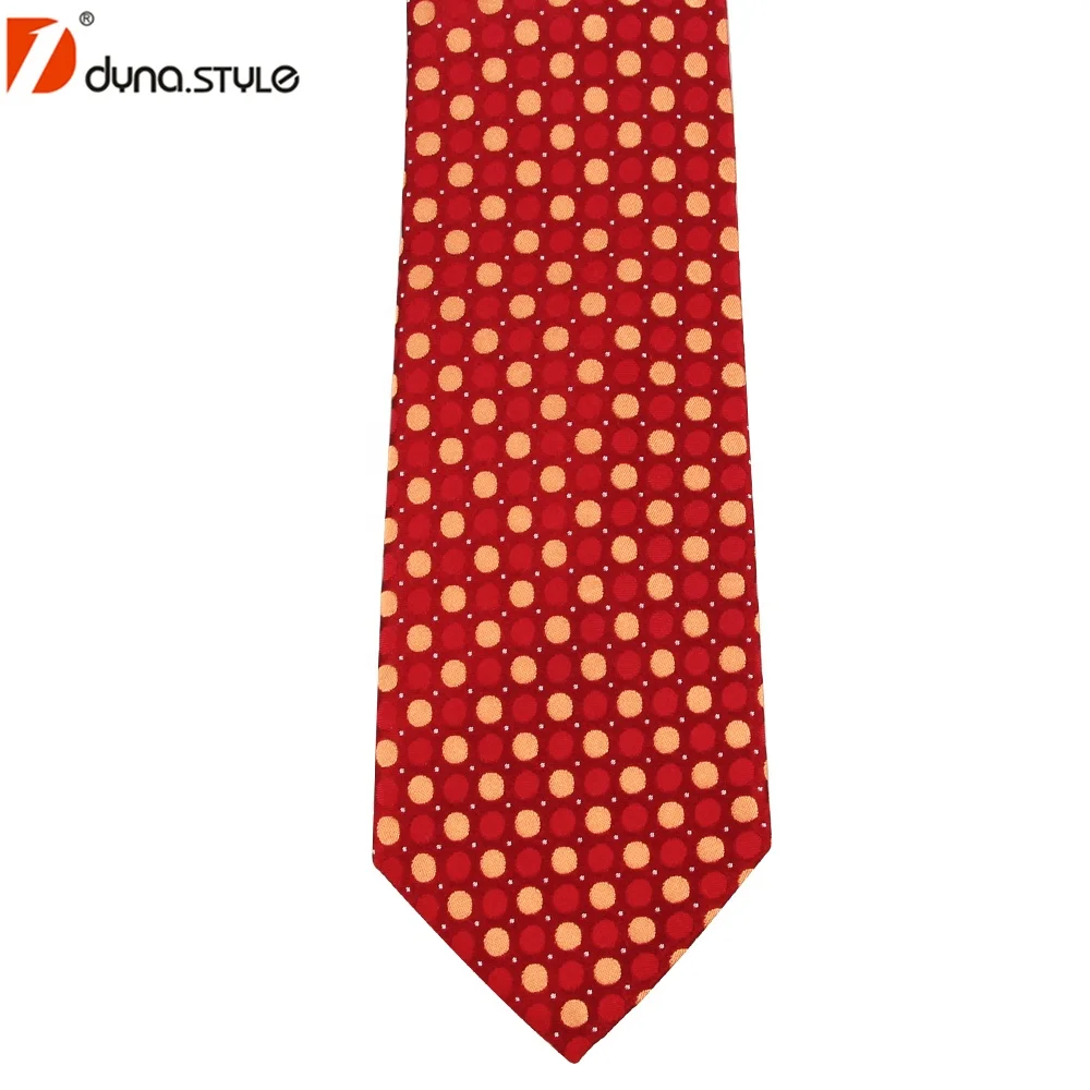 Best Selling New Classic Man Polka Dot Red Tie for Wedding Celebration