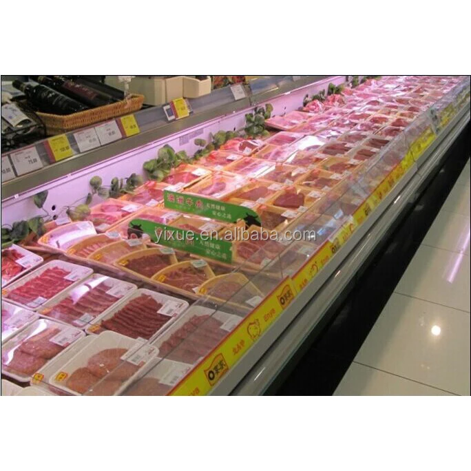 supermarket open type display chiller for meat and chicken/ butchery chiller for beef/ 2meter long deli chiller