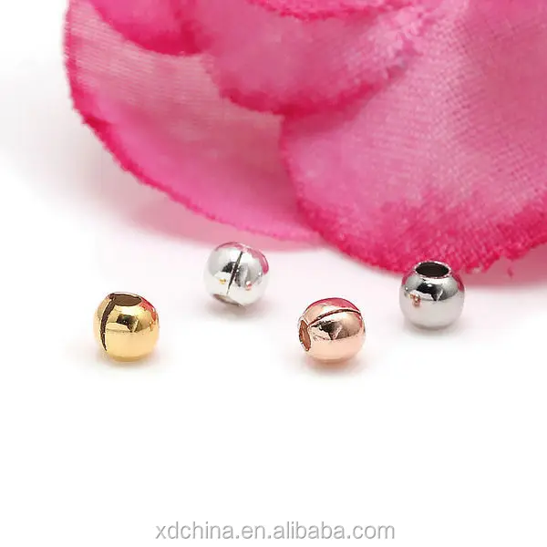 XD p815 3/4/5mm sterling silver crimp bead 925 sterling silver open beads 925 sterling silver coated beads