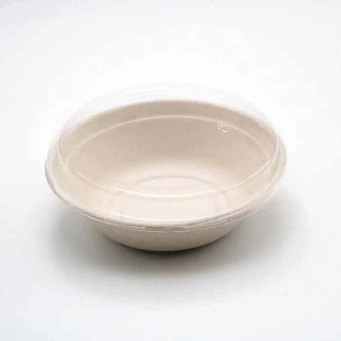 disposable sugarcane 32 OZ ramen noodle bowl with lid