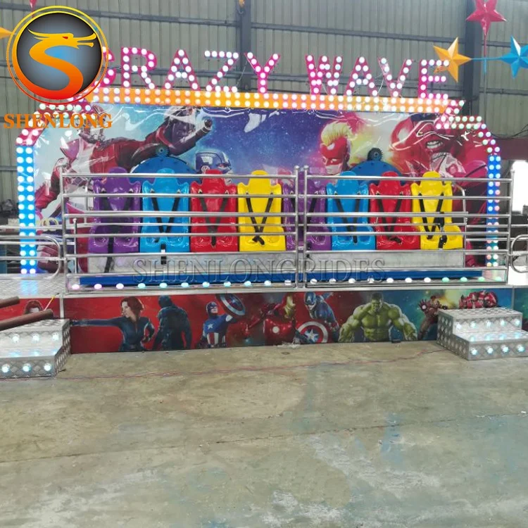 Fun Fair Ground Attractions Crazy Wave Amusement Rides Miami Tropical Trip