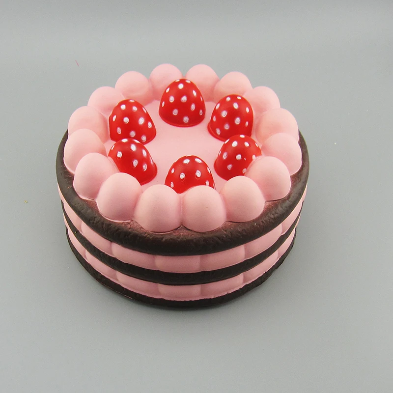 
Slow Rising Kawaii Colorful Squishy Soft Strawberry Cake Jumbo Scented cake 
