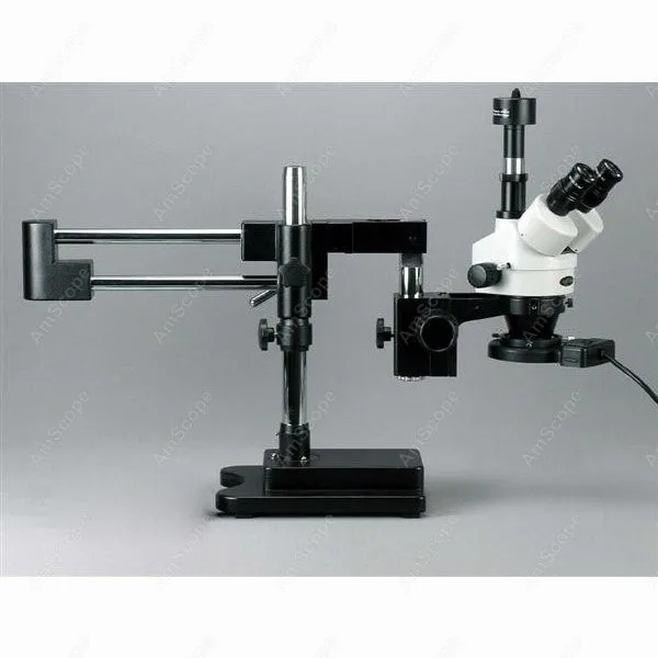 AmScope Supplies 3.5X-90X Trinocular Boom Stand Zoom Stereo Microscope with 1.3MP USB Camera