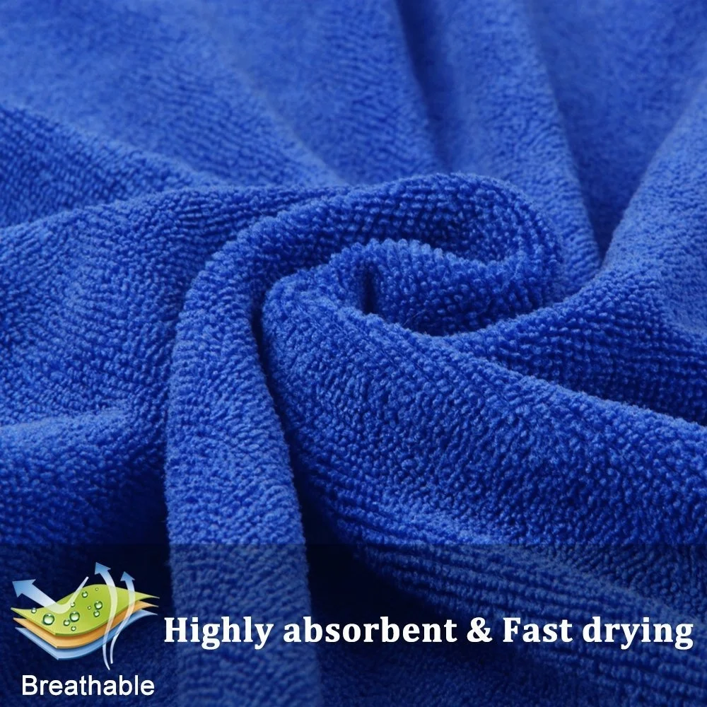 Hot sell solid color 100 polyester microfiber swimming bath towel