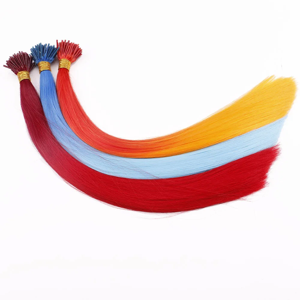 Ombre Synthetic Feathers Hair Extension I tip Hair Extension