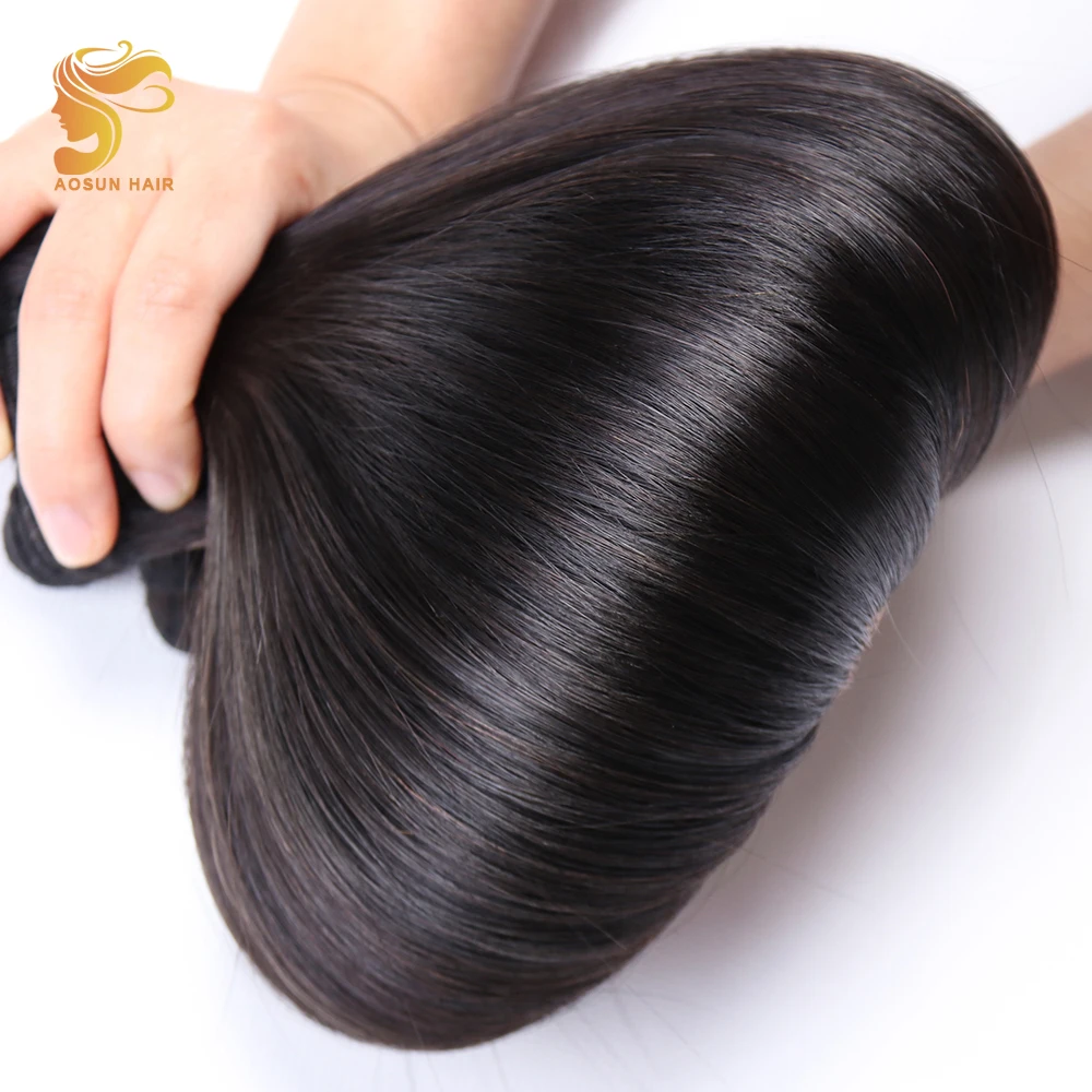 2019 Hot Sale Top Grade Double Drawn Peruvian Virgin Human Hair  Fumi Bone Straight Weft  Natural Color