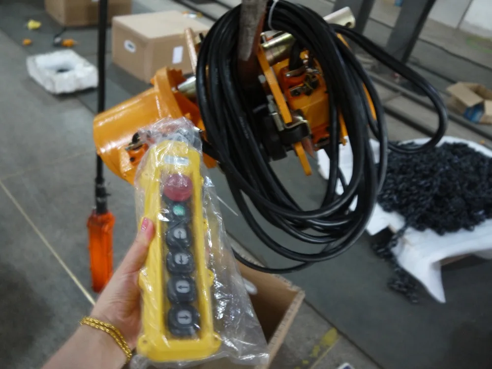 Vanbon top seller 2 ton dual speed with motorized trolley electric chain hoist for sale