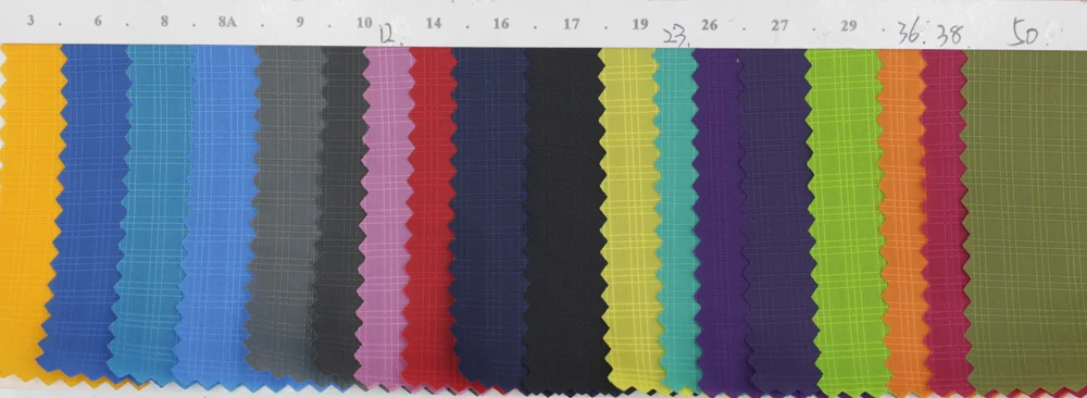 online store fireproof 70D 240T three lines 0.5 check nylon taffeta fabric with pu coated