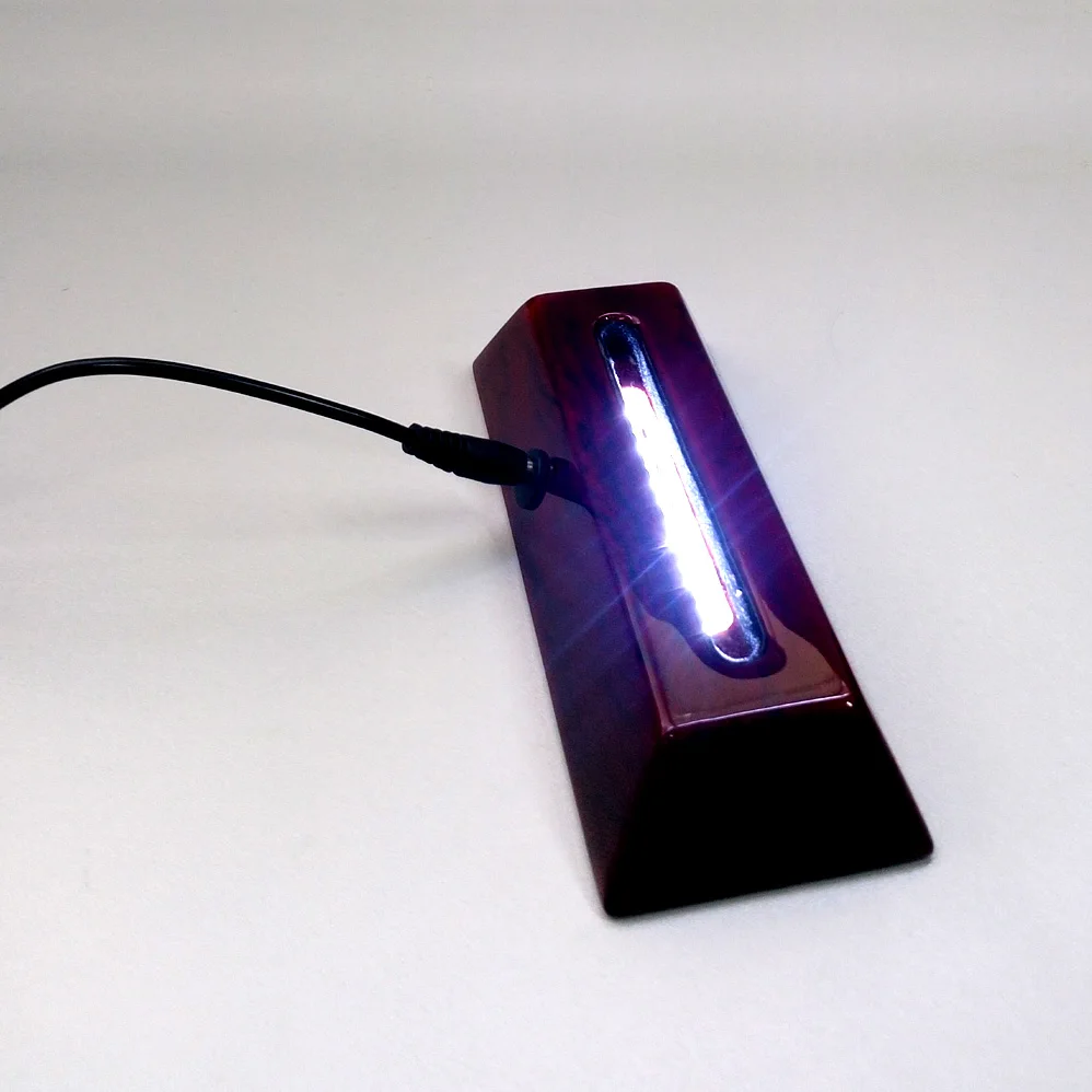 6 lights Red Wooden LED light base for 2D acrylics or crystals