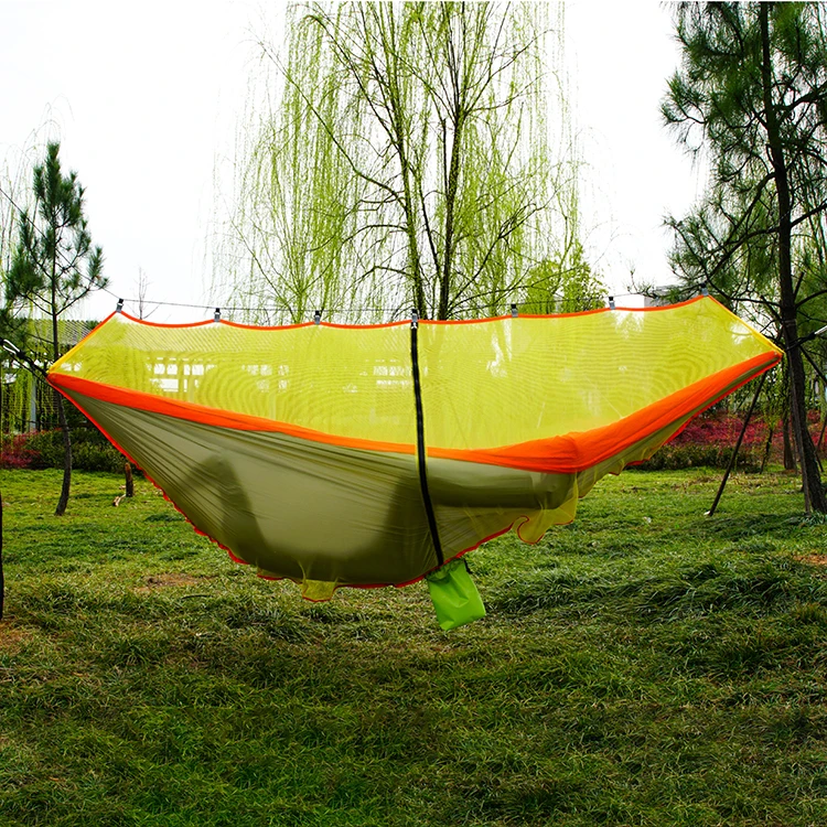 Manufacturer Stylish Lightweight Sturdy Pink Nylon Camping Hammock Tent With Mosquito Net For Outdoor Travel