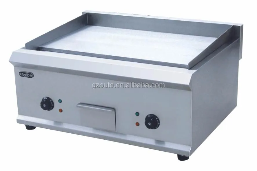 Counter Top Stainless Steel Flat Gas Griddle Commercial Pancake Steak LPG Griddle Grill Half Flat Half Grooved  Hot Plate