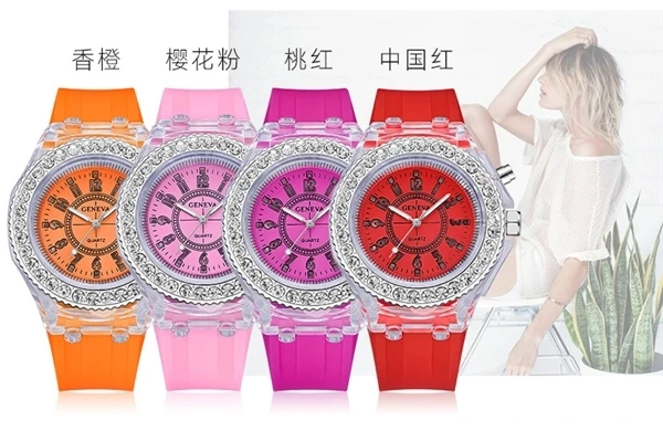 digital women led watch led women sport led jelly watch