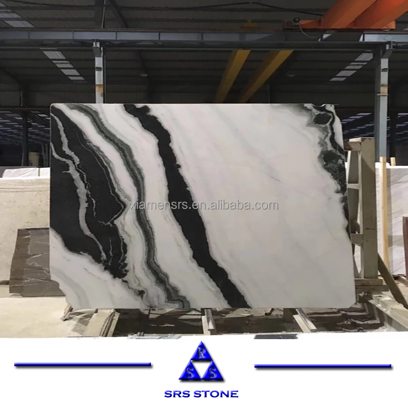 
Hotel Project Marble Panda White Marble Book Match Black Veins White Marble 