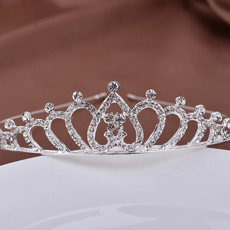 Child Rhinestone Alloy Hair Accessories Girl Princess Crown tiara Hair Band Headband