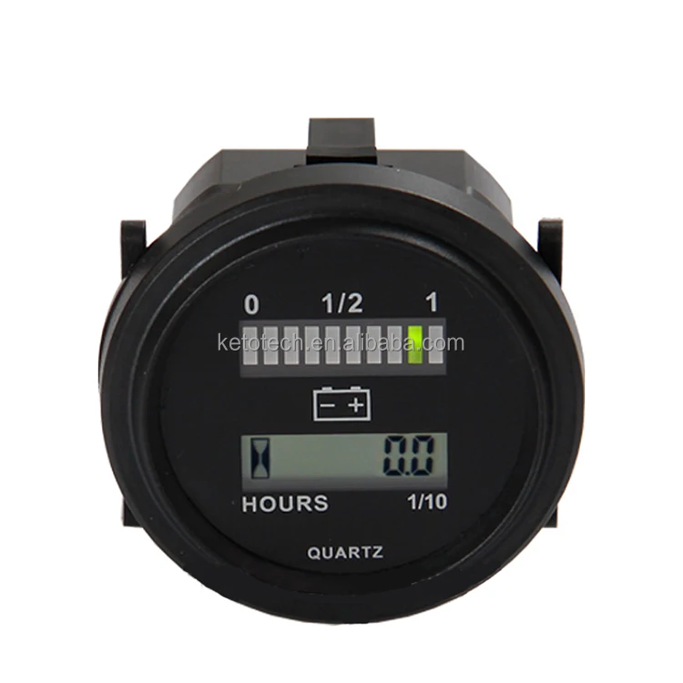 Golf Cart Electric Forklift Electrombile LED Battery monitor tester with engine hour meter