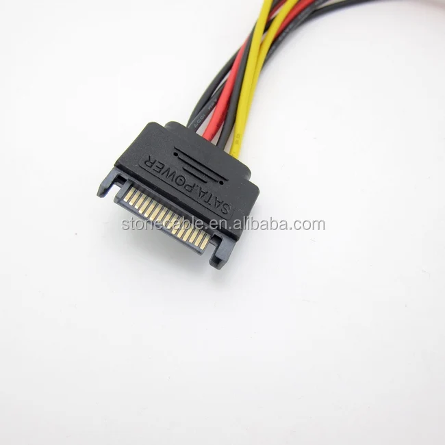  Sata 15 контактный разъем для 2 x 15-полый штифт разветвитель питания удлинитель силовой кабель (20 см)