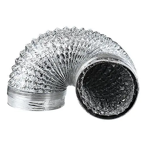 
6 inch 10 Meter Aluminum Heat Resistant Material Flexible Duct Pipe Hose Manufacturer for HVAC system/Ventilation 