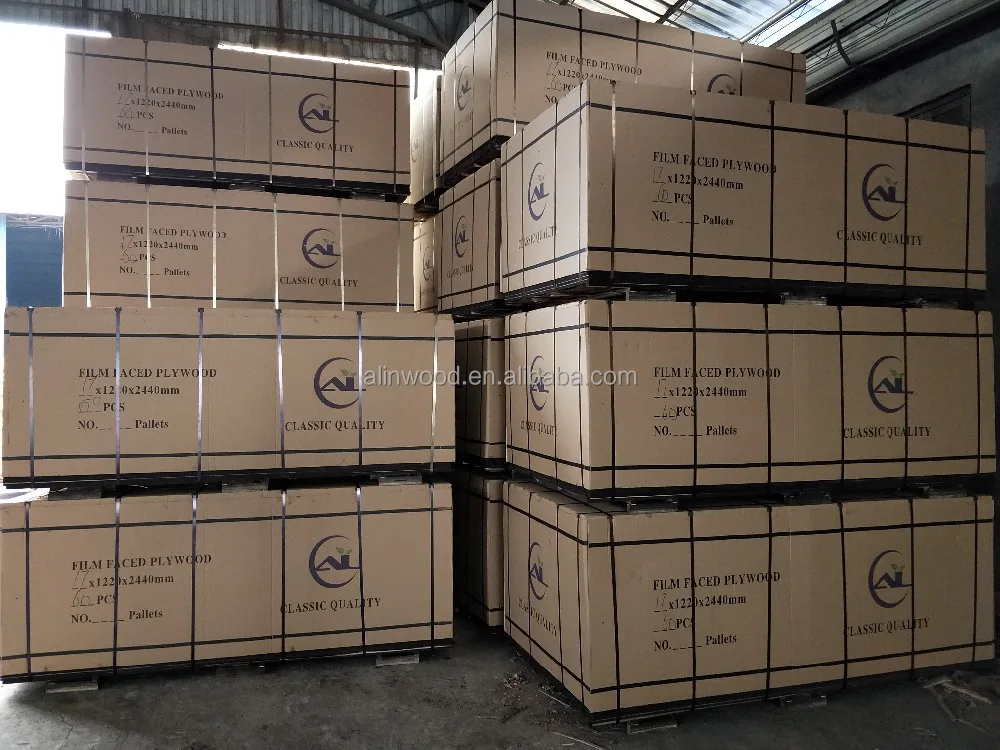 
large quantity film faced plywood shipped by bulk cargo 