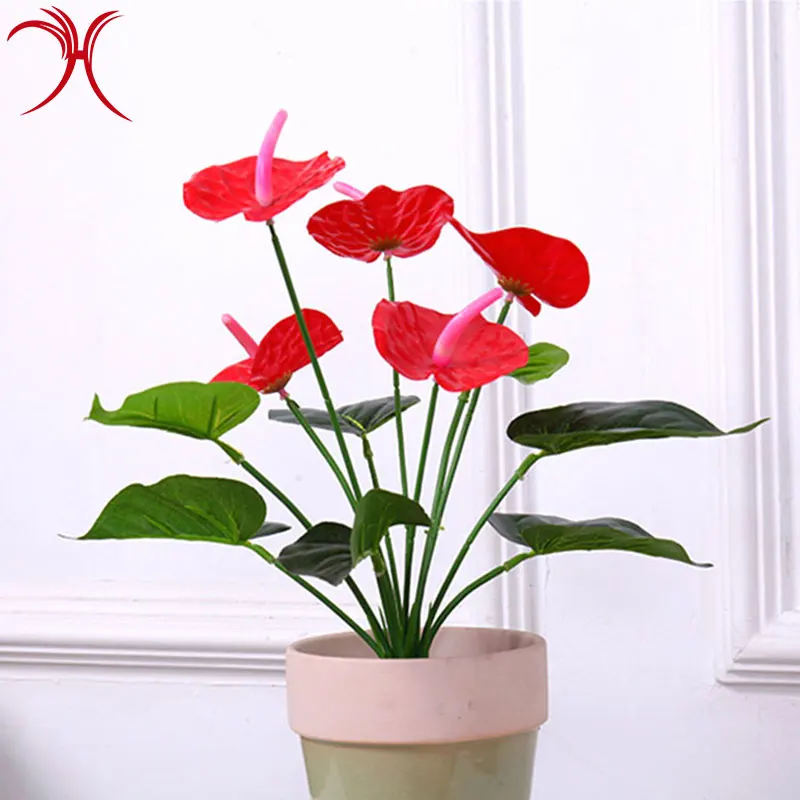 Factory supply for Artificial Flower Wholesale Anthurium in Bangkok Cheap flowers Home Decoration Flowers