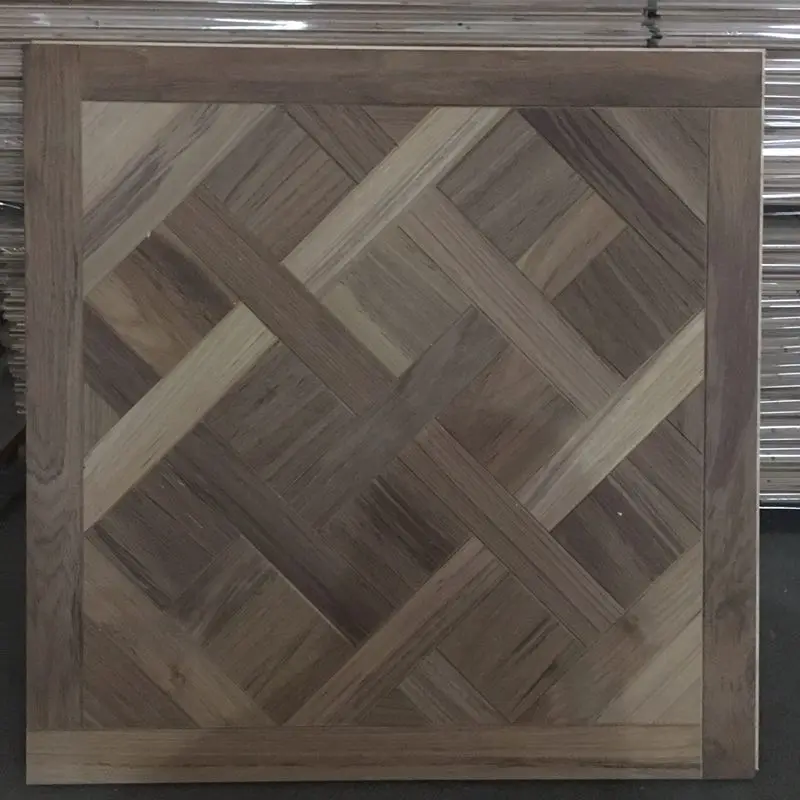 Traditional design UV lacquer Versailles Oak parquet engineered wood flooring