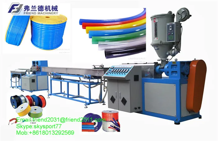 PU pipe making machine/pneumatic tube production line/plastic machinery extruder